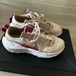 Nike Women's Pink and Cream Sneakers